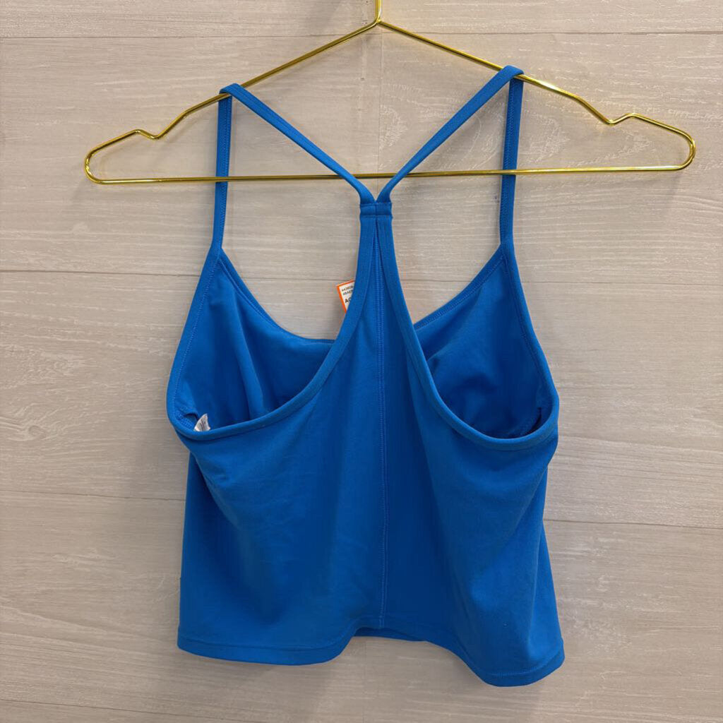 Vuori Blue Cropped Tank Top Small