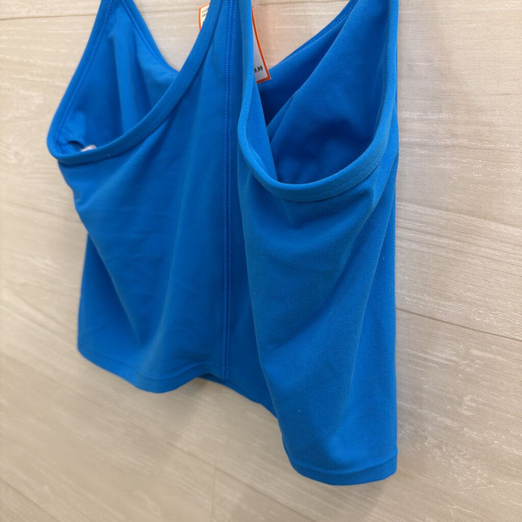Vuori Blue Cropped Tank Top Small