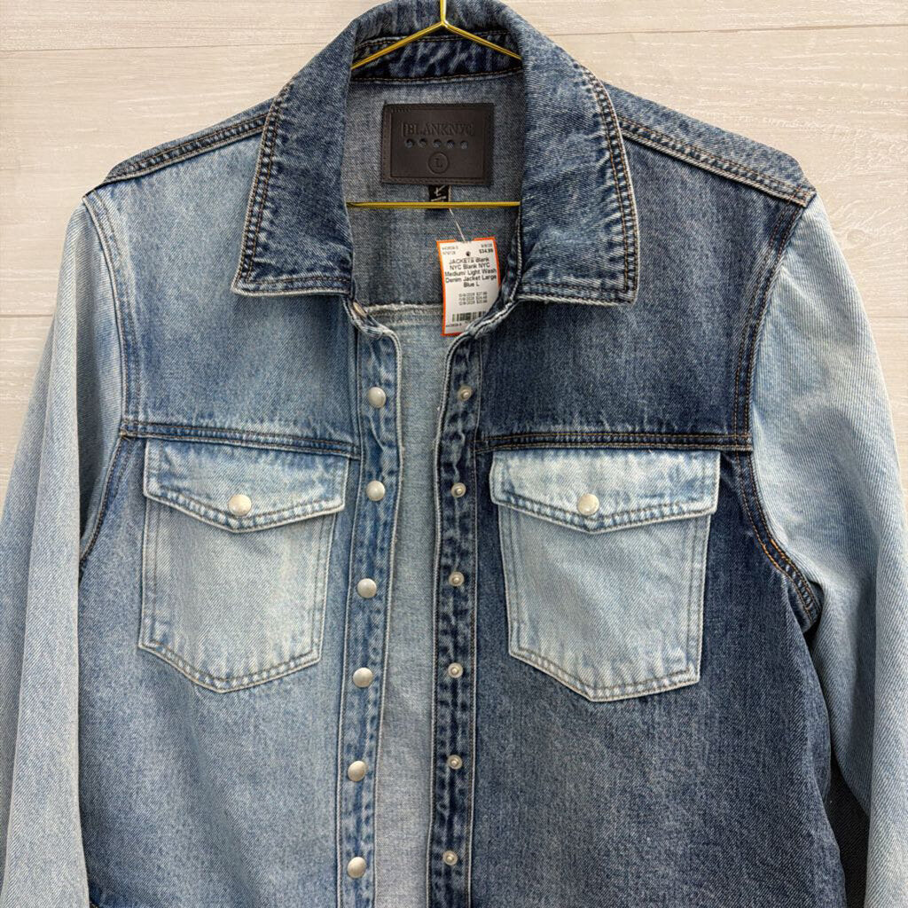 Blank NYC Medium/ Light Wash Denim Jacket Large