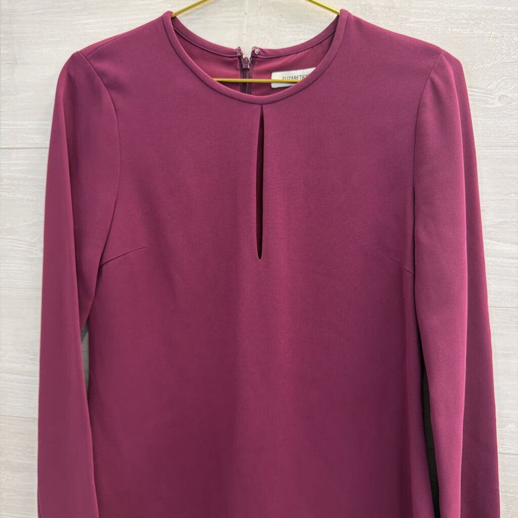 Elizabeth and James Purple Long Sleeve Dress 4