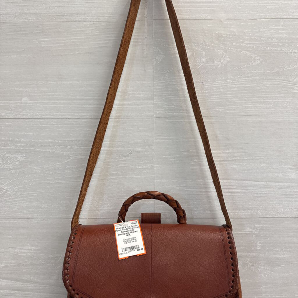 Hand-Tooled Leather Convertible Backpack