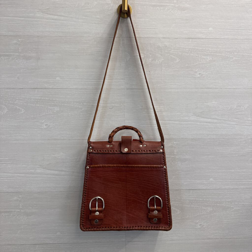 Hand-Tooled Leather Convertible Backpack