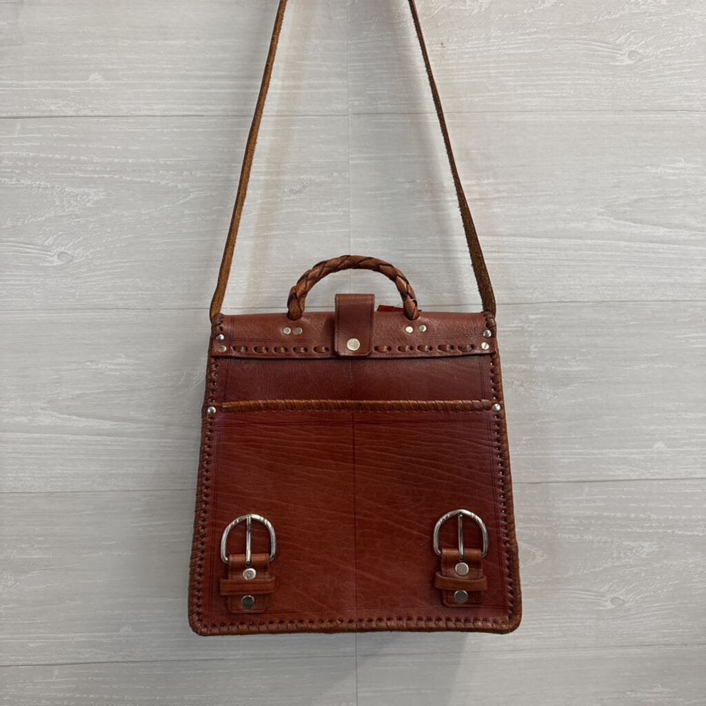 Hand-Tooled Leather Convertible Backpack