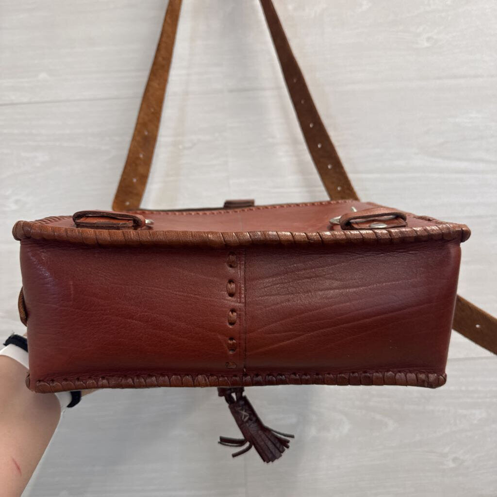 Hand-Tooled Leather Convertible Backpack