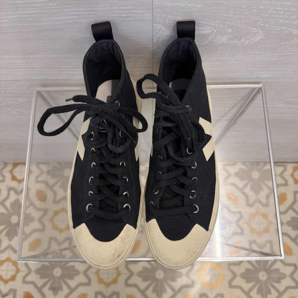 Veja Black/ White High Top Canvas Sneakers 8