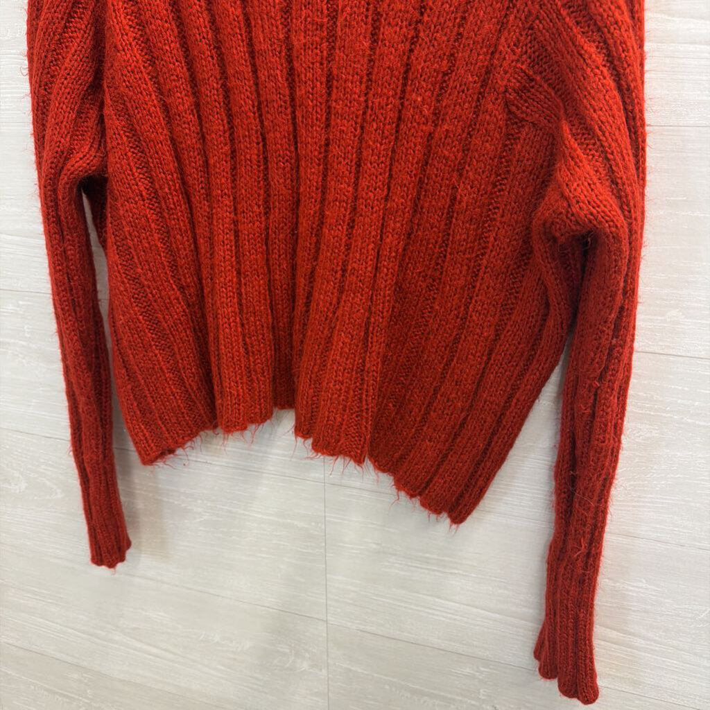 Wooden Ships Red Knit Sweater Medium