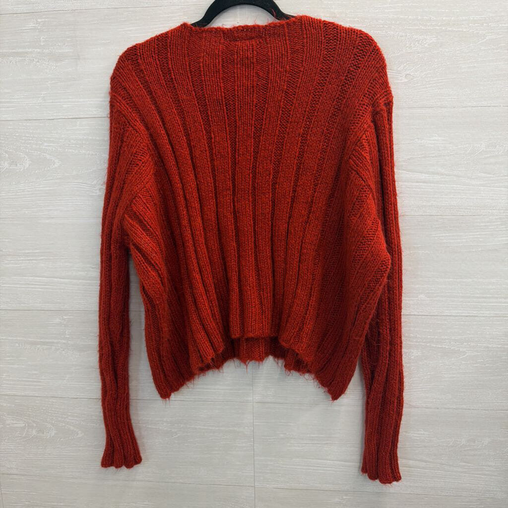 Wooden Ships Red Knit Sweater Medium