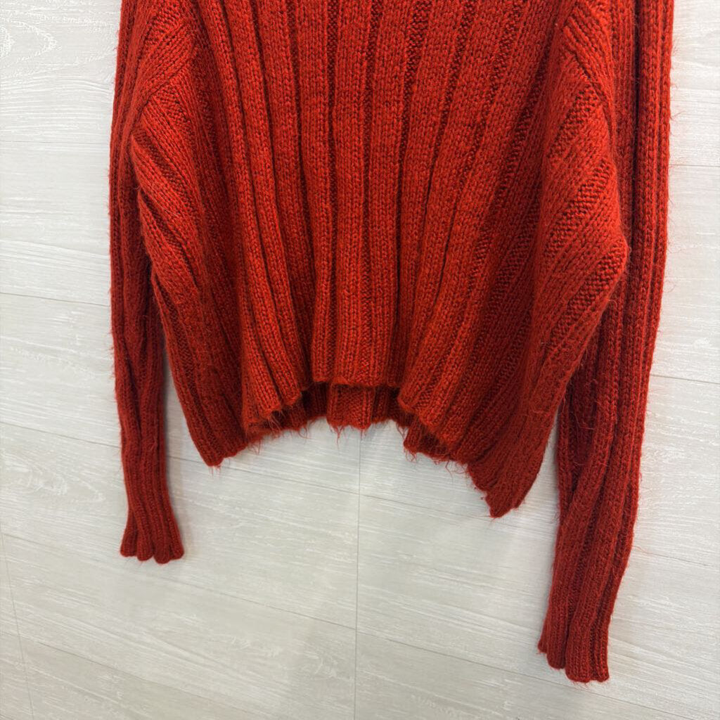 Wooden Ships Red Knit Sweater Medium