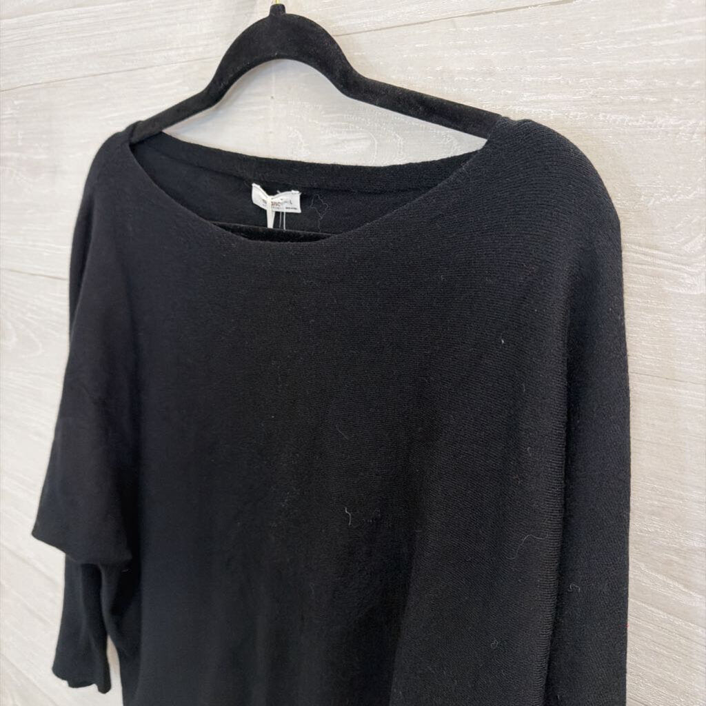 Milano Black Soft Knit Long Sleeve Sweater Top Large