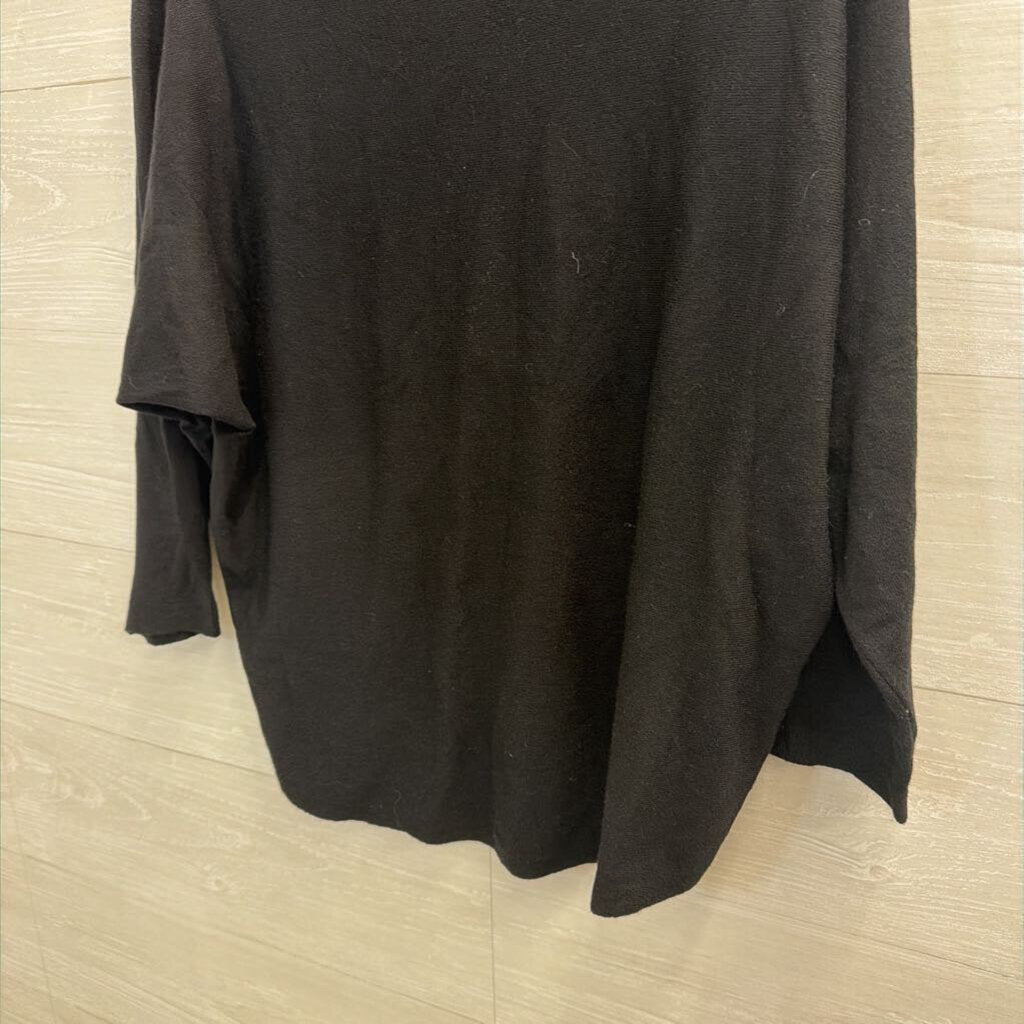 Milano Black Soft Knit Long Sleeve Sweater Top Large