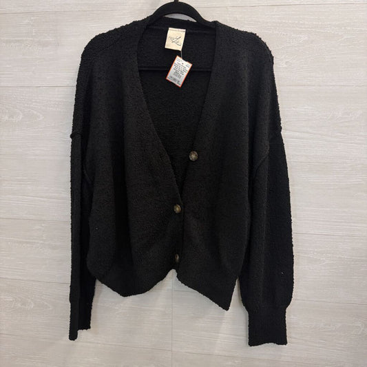 Artistic Works by Lu Black Knit Cardigan Sweater Large