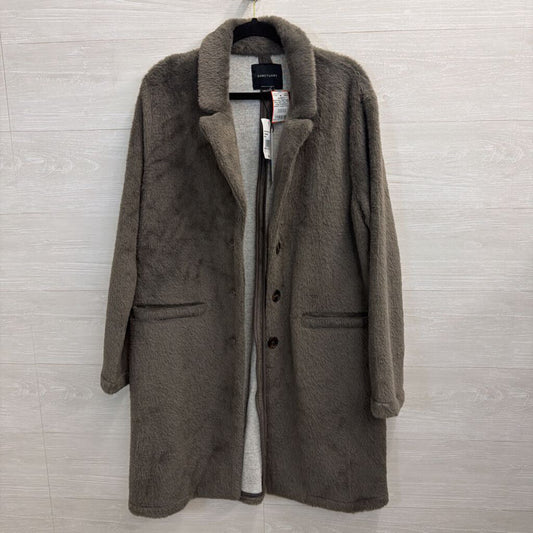 Sanctuary Grey Soft Faux Fur Long Hometown Jacket Large