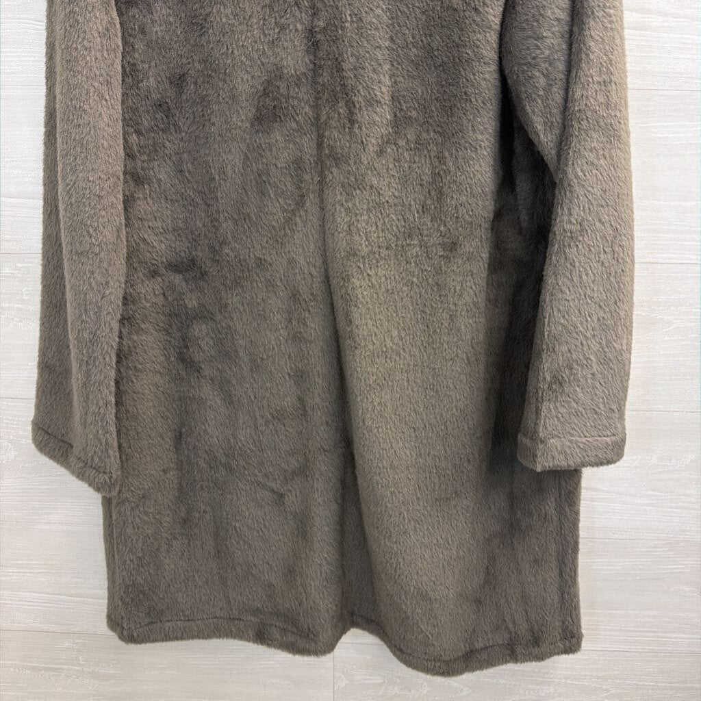 Sanctuary Grey Soft Faux Fur Long Hometown Jacket Large