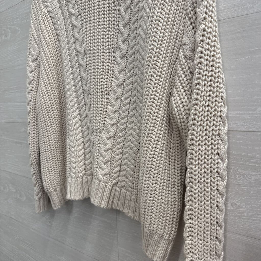 Your Favorite Cream Knit Long Sleeve Sweater Top Small/ Medium