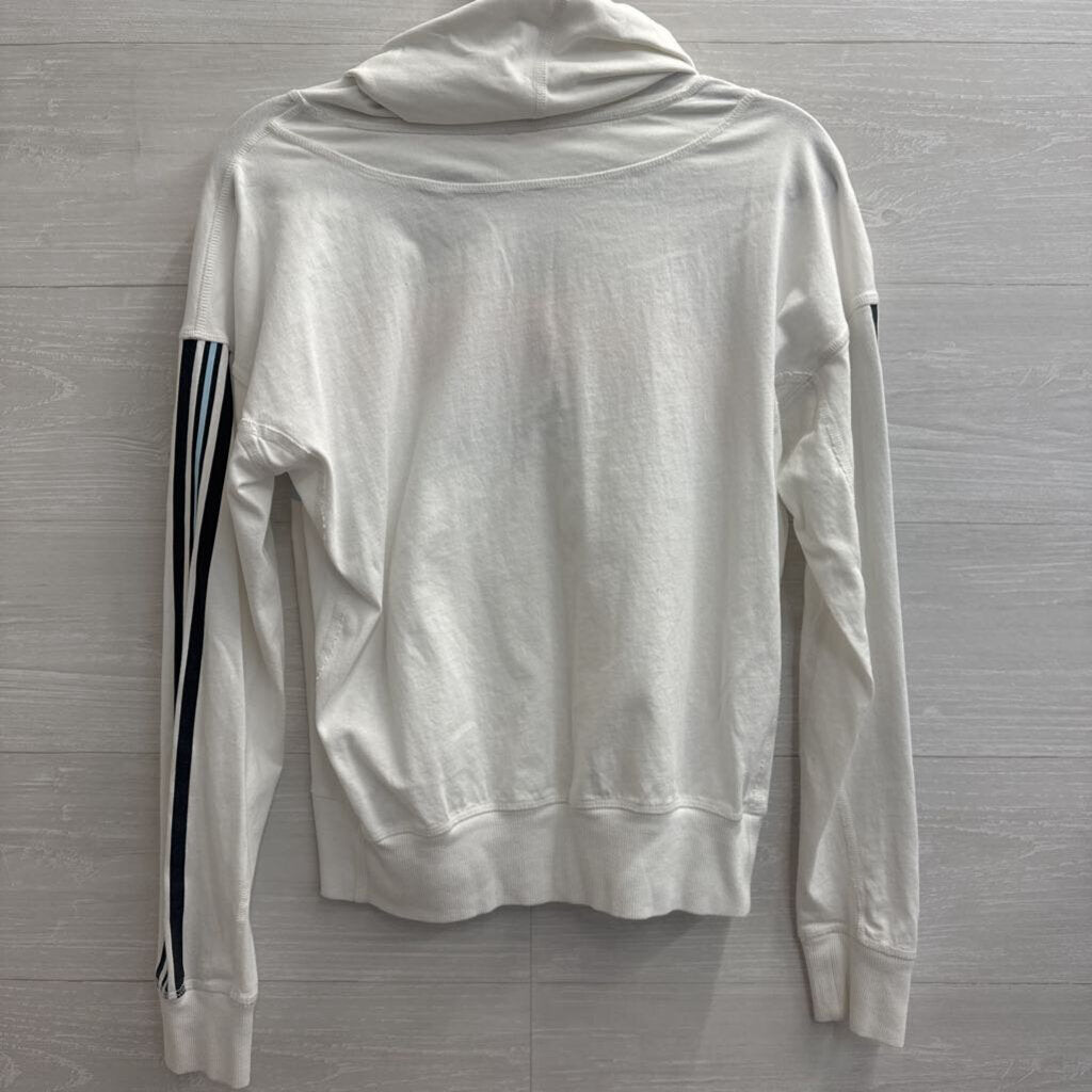 FP Movement White/ Multi Long Shot Mock Neck Top Small