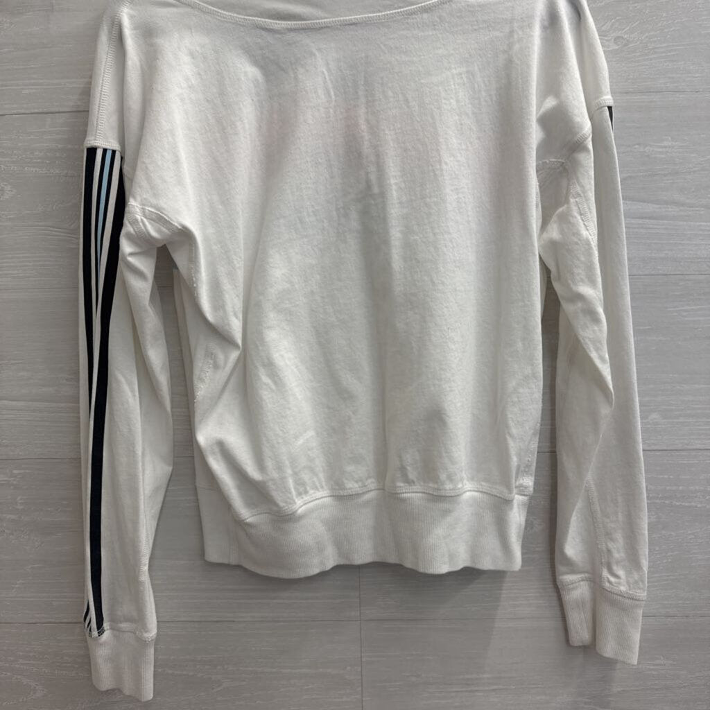 FP Movement White/ Multi Long Shot Mock Neck Top Small