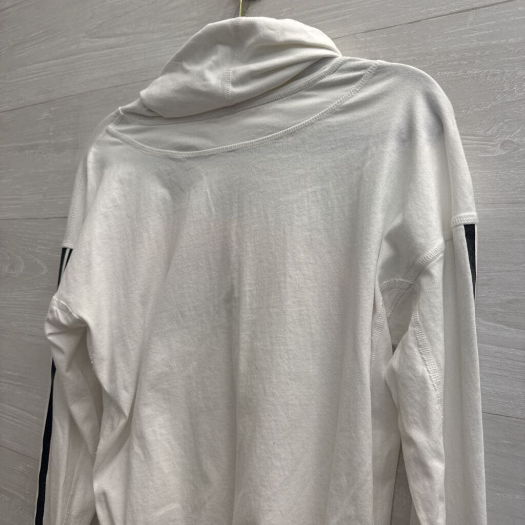FP Movement White/ Multi Long Shot Mock Neck Top Small