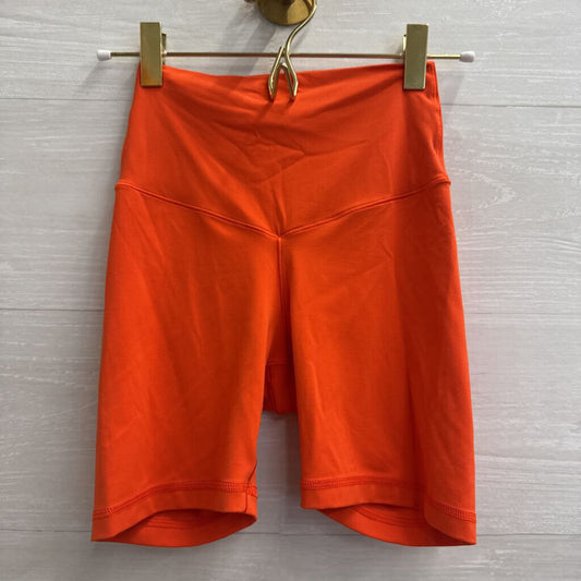 Offline by Aerie Orange Biker Short Extra Small