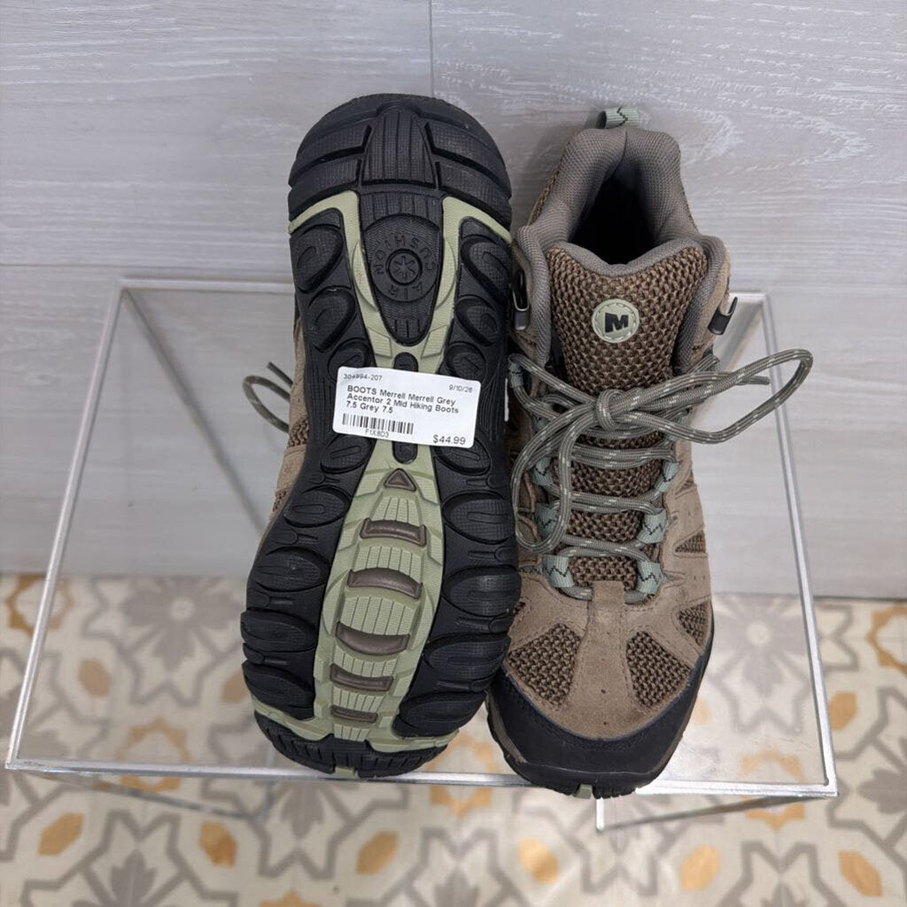 Merrell Grey Accentor 2 Mid Hiking Boots 7.5