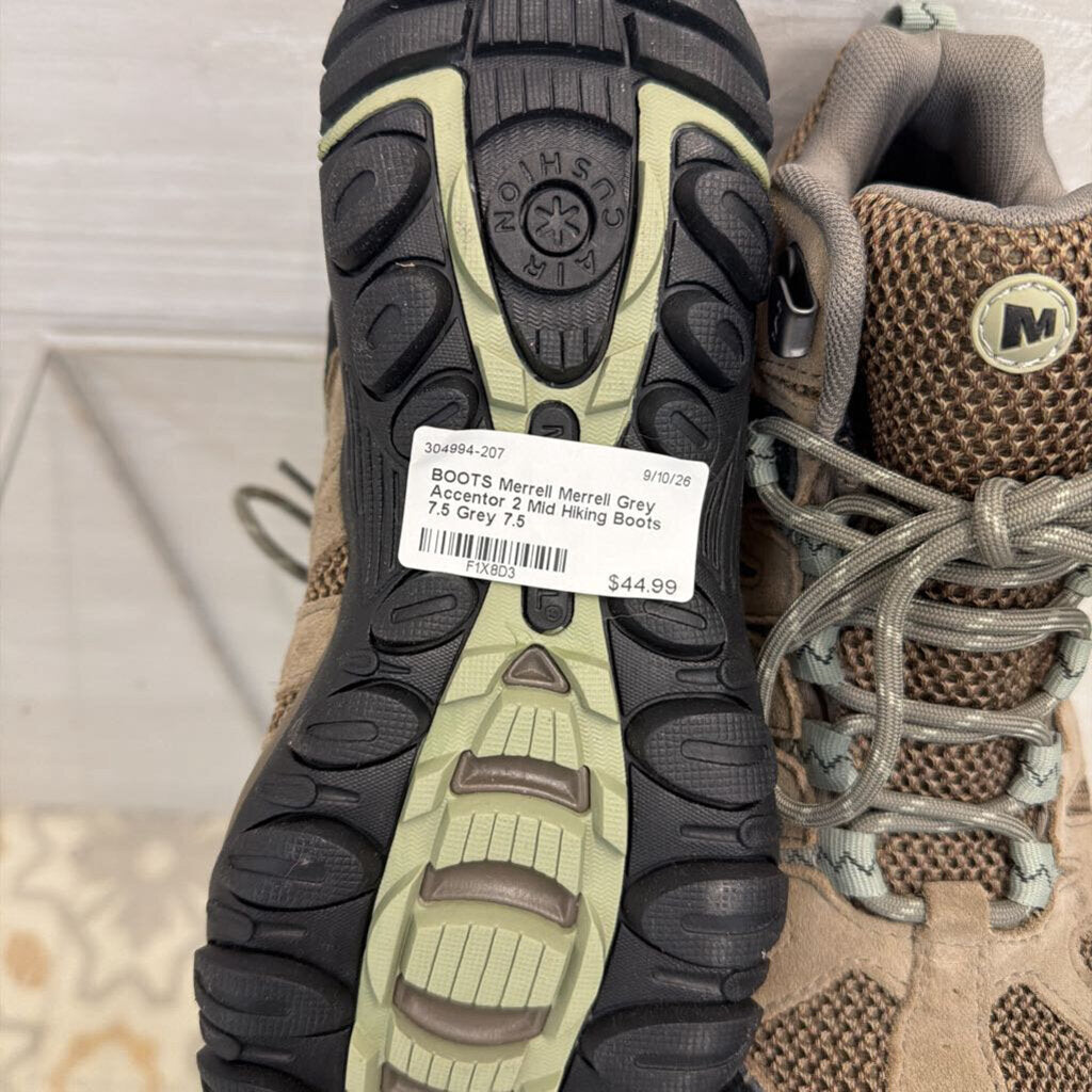 Merrell Grey Accentor 2 Mid Hiking Boots 7.5