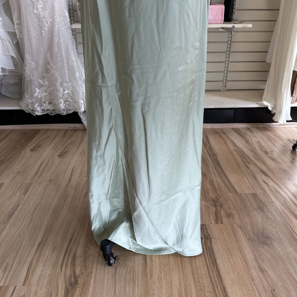 RNWY Green Kadie Off Shoulder Long Formal Dress Extra Large