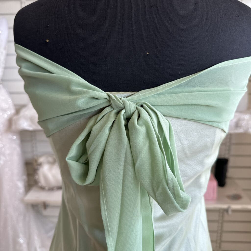 RNWY Green Kadie Off Shoulder Long Formal Dress Extra Large
