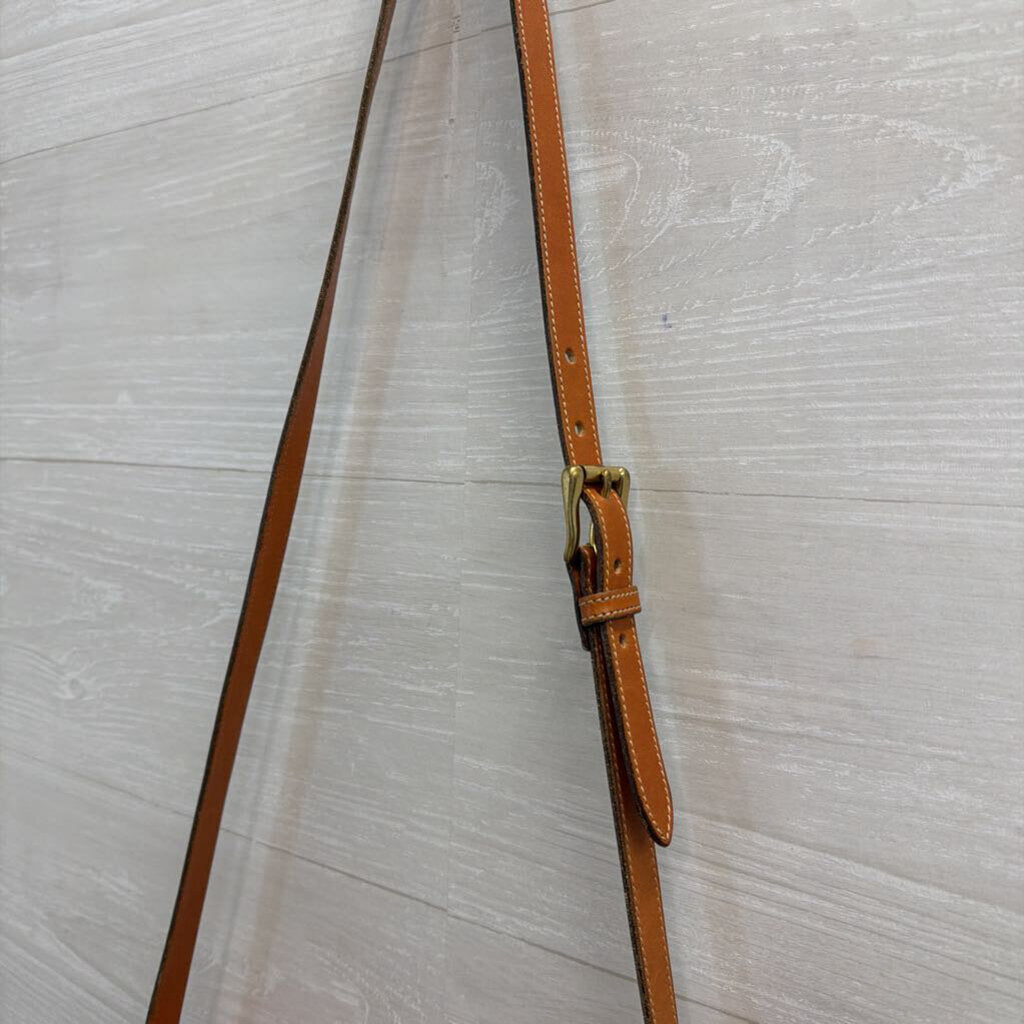 Vintage Dooney and Bourke Red/ Brown All Weather Leather Equestrian Purse