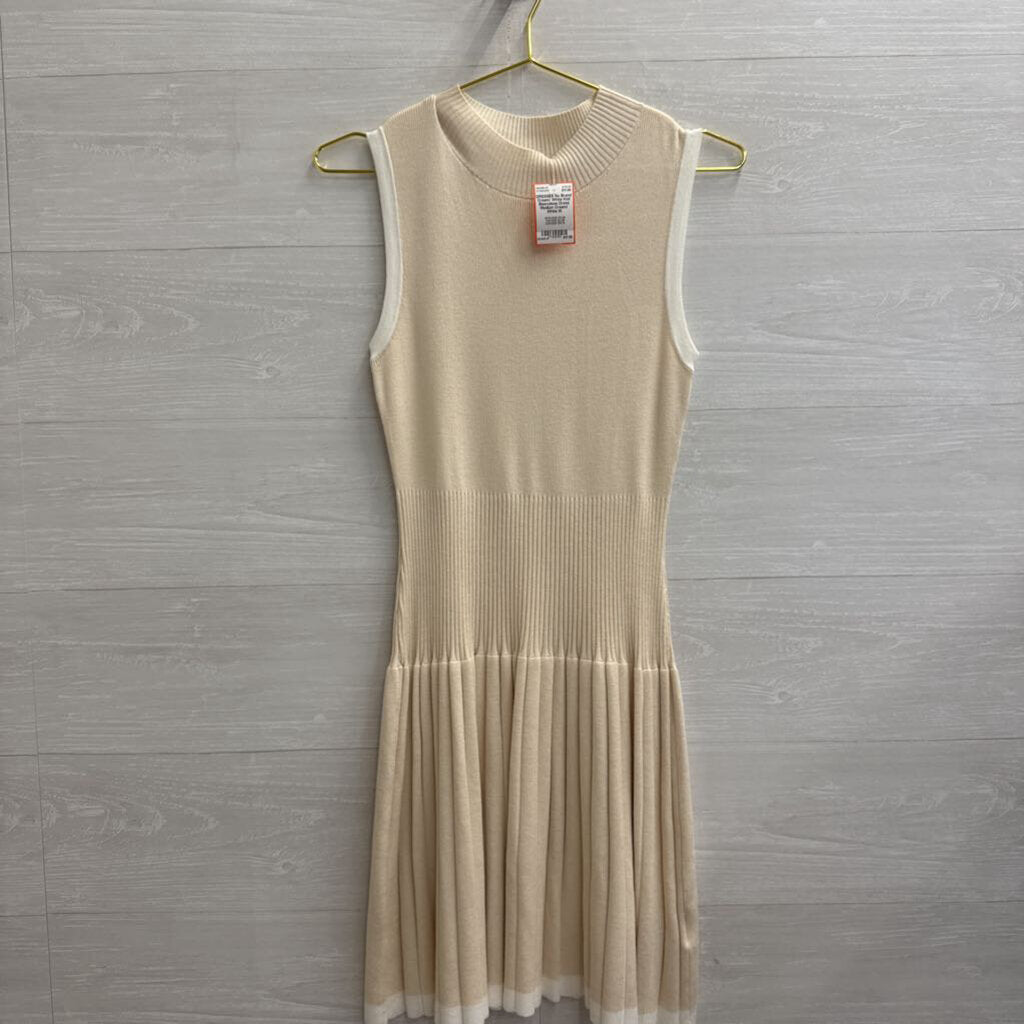 Cream/ White Knit Sleeveless Dress Medium