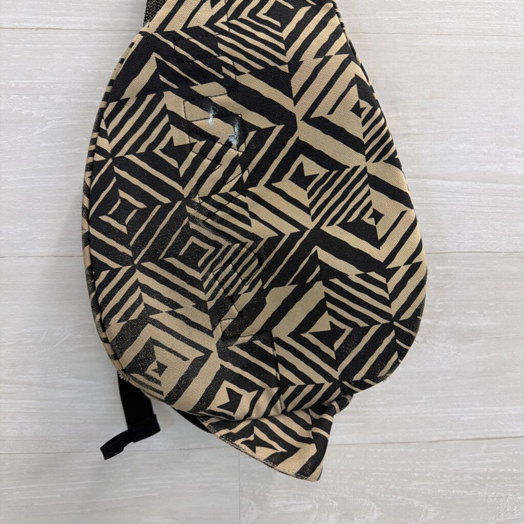 Kavu Beige/ Black Print Rope Sling Bag