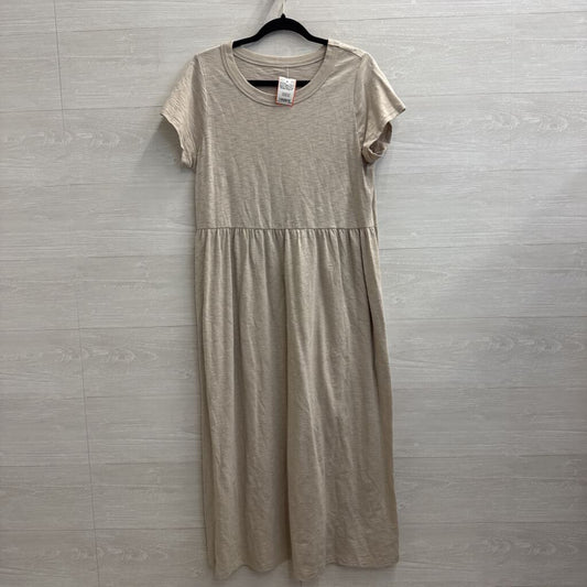 Beige Short Sleeve Maxi Dress Medium
