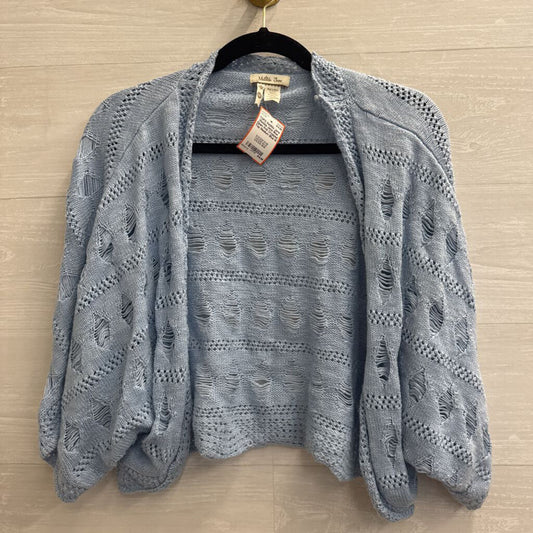 Matilda Jane Blue Open Knit Cropped Top Medium