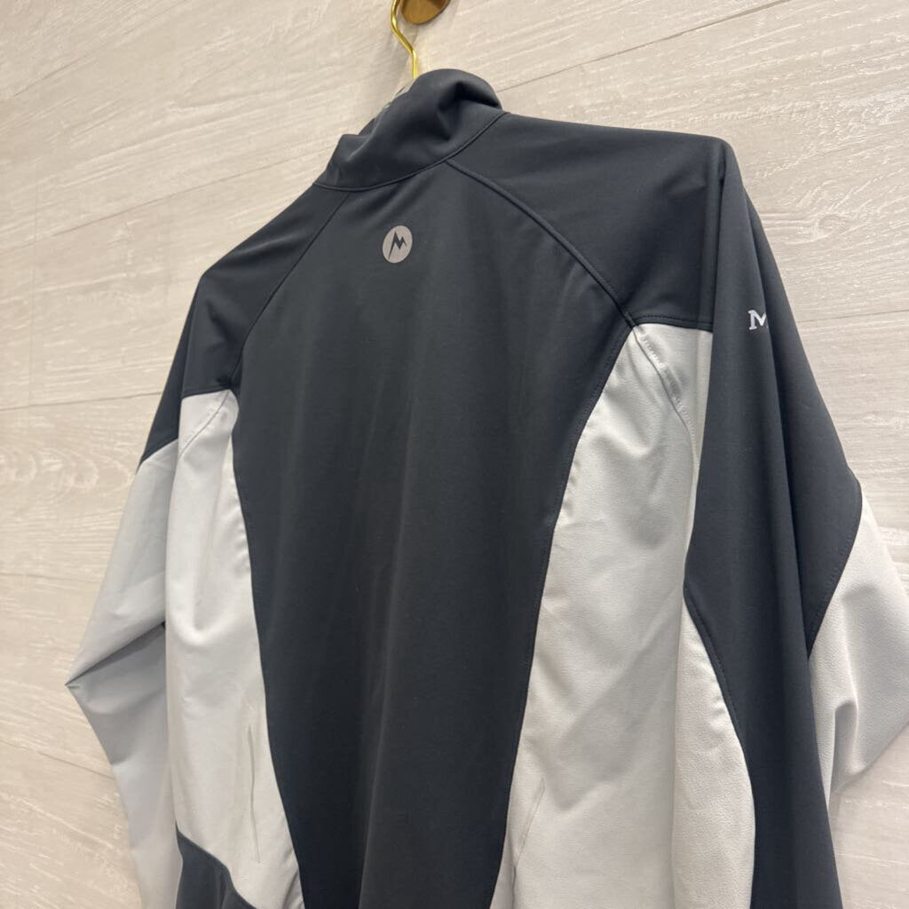 Marmot Grey/ Blue Lightweight Zip Up Jacket Large