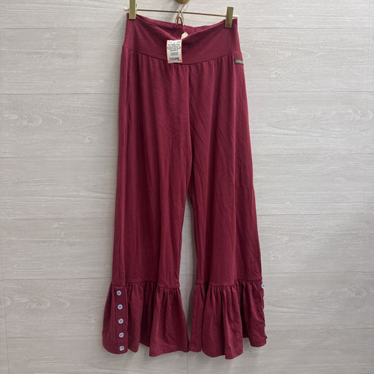 Matilda Jane Burgundy Ruffle Leg Pull On Pants Small