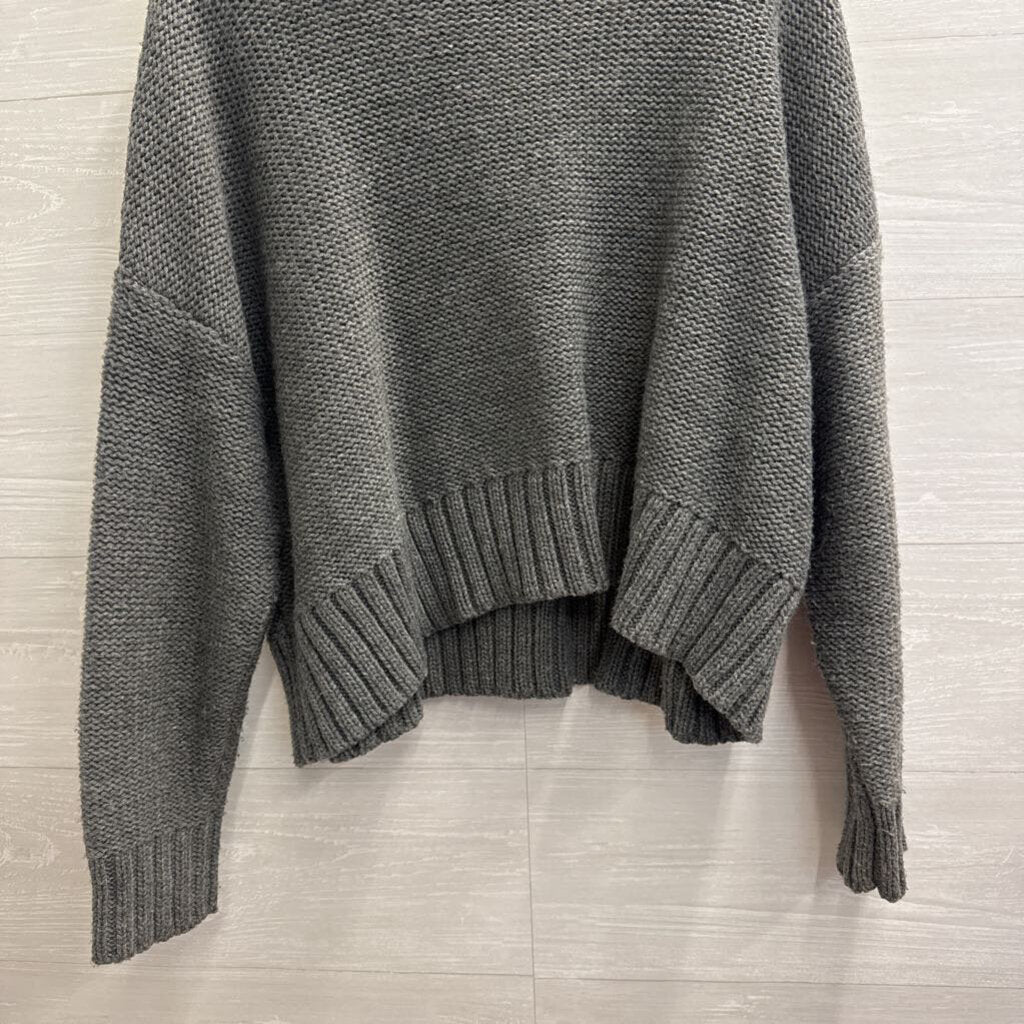 Calvin Klein Grey Cable Knit Turtleneck Sweater Medium