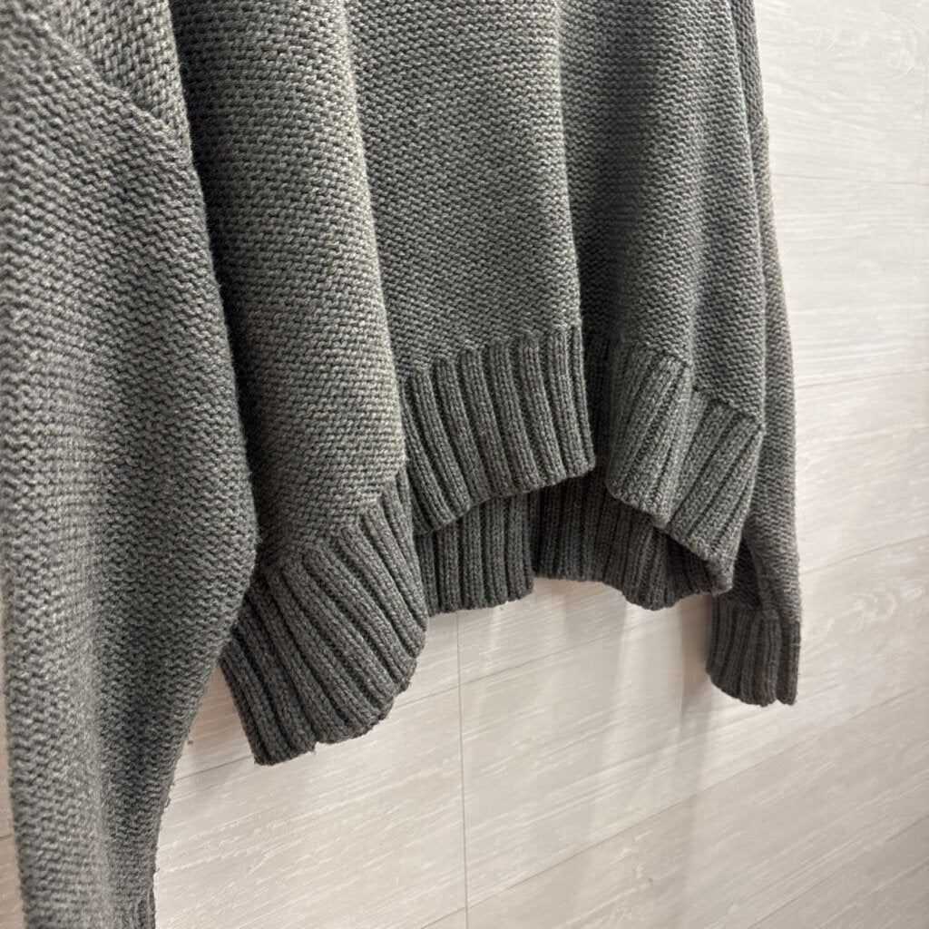 Calvin Klein Grey Cable Knit Turtleneck Sweater Medium