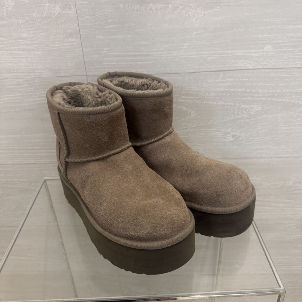 Ugg Grey Classic Mini Platform Boots 7
