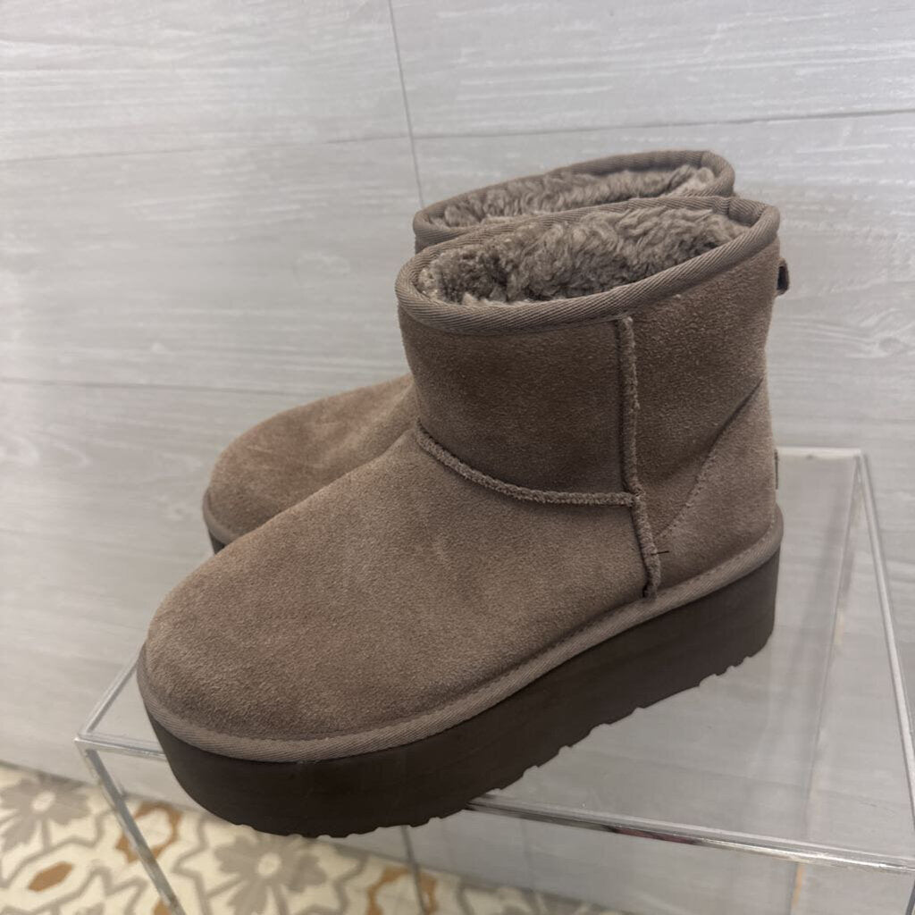 Ugg Grey Classic Mini Platform Boots 7