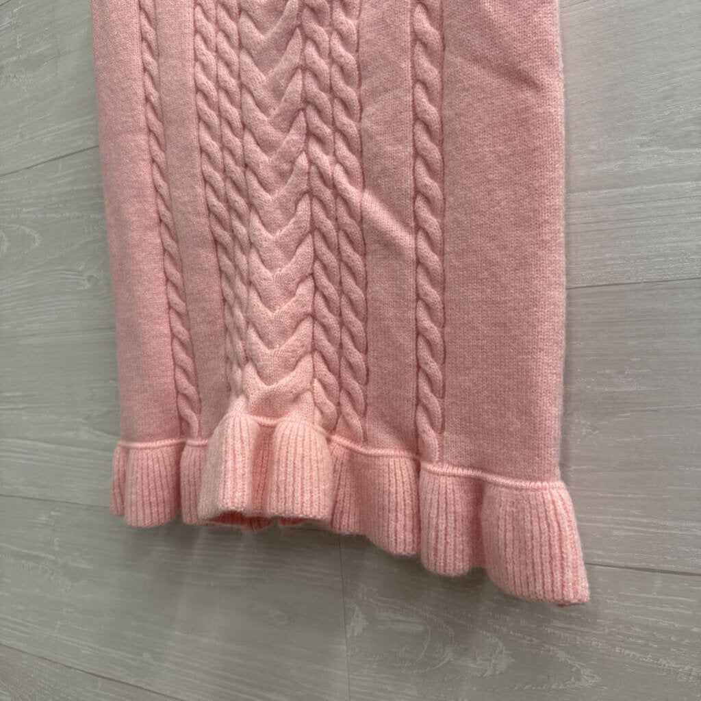 Pink Lily Pink Cable Knit Sweater Skirt/ Cardigan Sweater Set Large