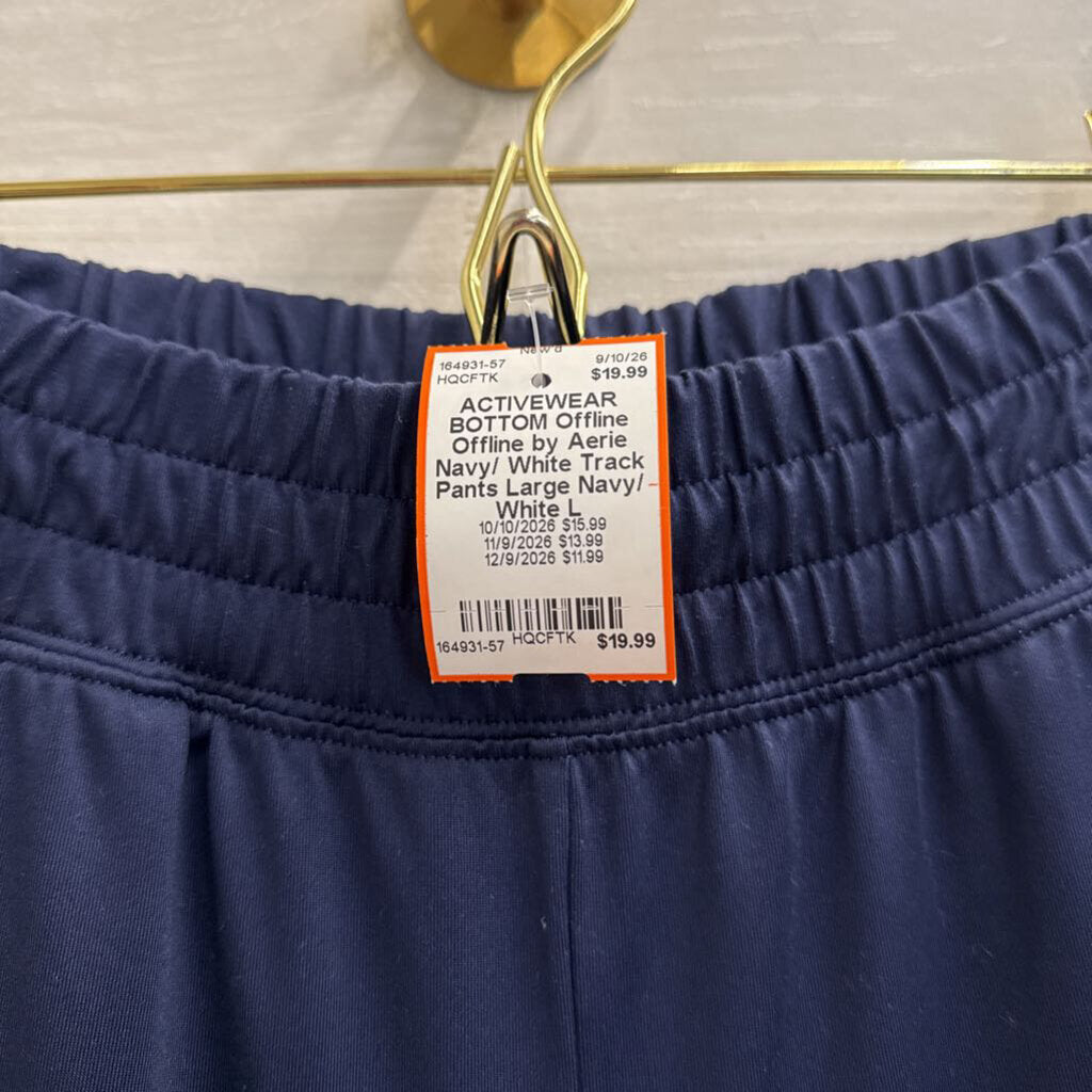 Offline by Aerie Navy/ White Track Pants Large