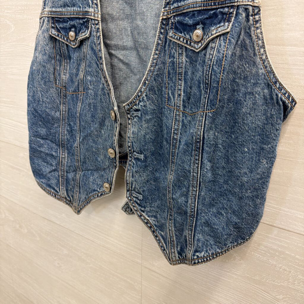 American Eagle Medium Wash Denim Vest Top Extra Large