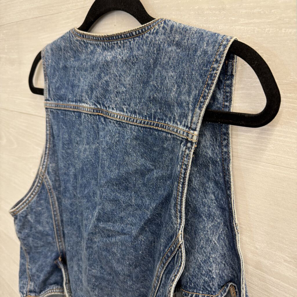American Eagle Medium Wash Denim Vest Top Extra Large