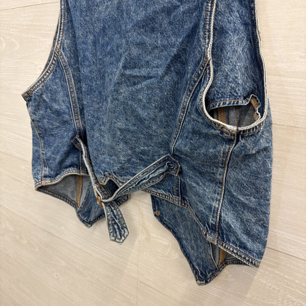 American Eagle Medium Wash Denim Vest Top Extra Large