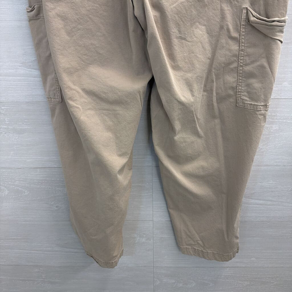 American Eagle Beige Barrel Side Pocket Pants 16