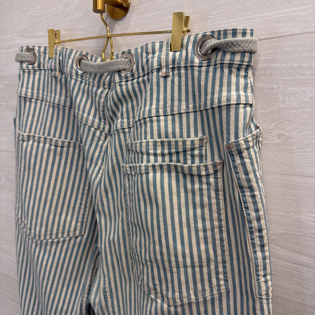 We The Free White/ Blue Striped Moxie Railroad Low Slung Pants 31
