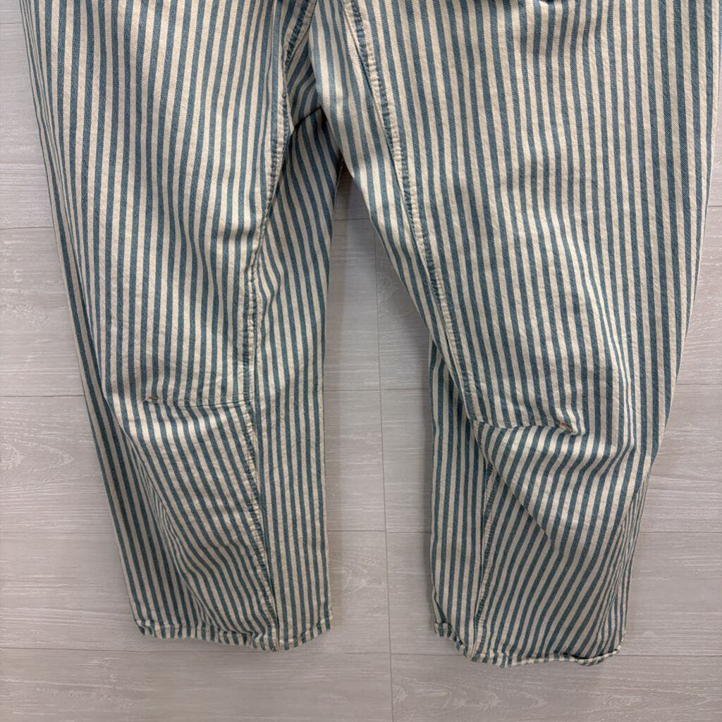We The Free White/ Blue Striped Moxie Railroad Low Slung Pants 31