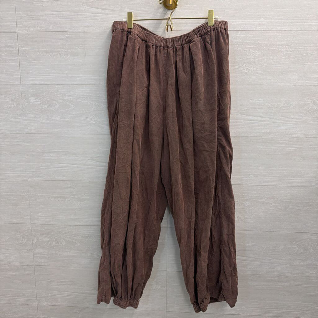Free People Brown Playa Party Balloon Pants Extra Large
