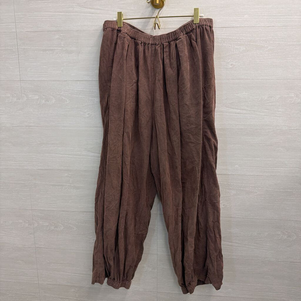 Free People Brown Playa Party Balloon Pants Extra Large