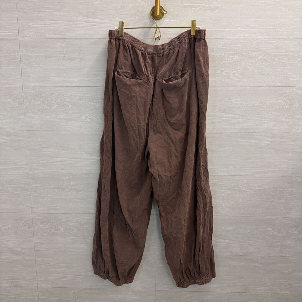 Free People Brown Playa Party Balloon Pants Extra Large