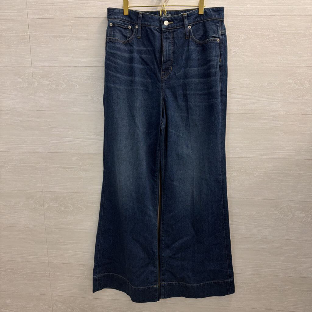J Crew Dark Wash 96 Curvy Denim Trouser Jeans 32