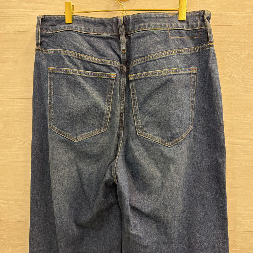 J Crew Dark Wash 96 Curvy Denim Trouser Jeans 32